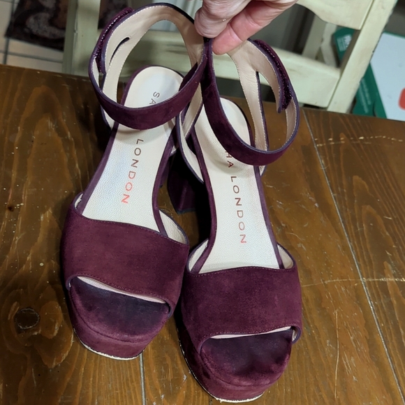 Sacha London Wine Red Sandals 8.5 - Picture 5 of 6